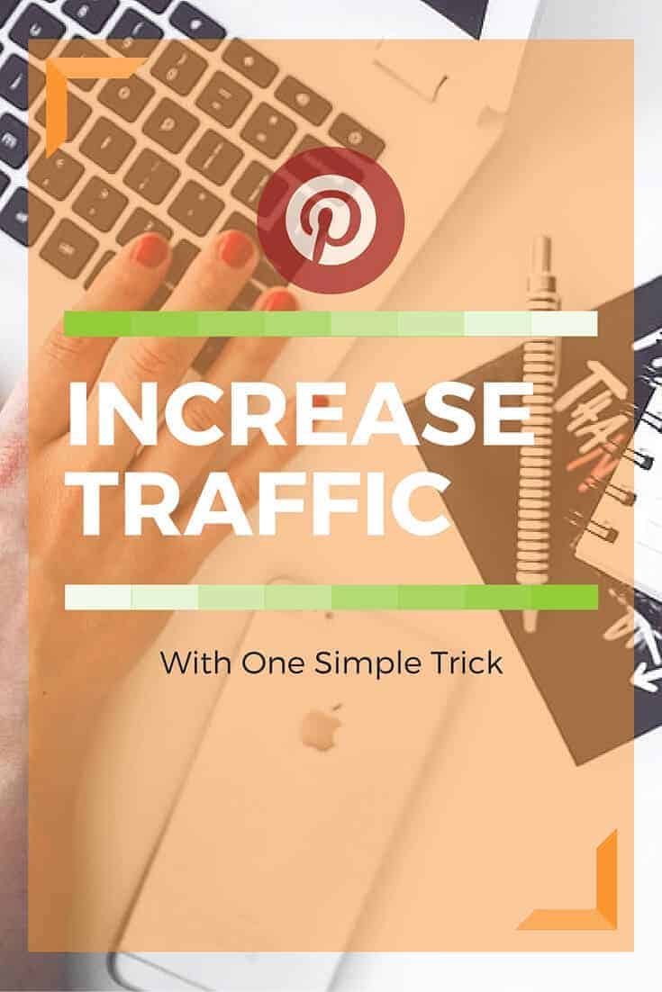 This one simple trick will increase Pinterest traffic. Pinterest marketing is easy when you know some of the secrets. Click to learn more.