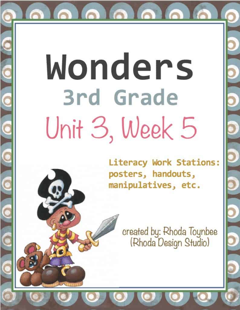 Wonders Reading Units for 3rd Grade. Created by Rhoda Design Studio. Available on TpT and Etsy.