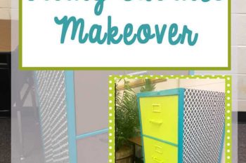 Change a nasty looking filing cabinet into something cute. Contact paper, duct tape, and spray paint for a great filing cabinet makeover. Rhoda Design Studio