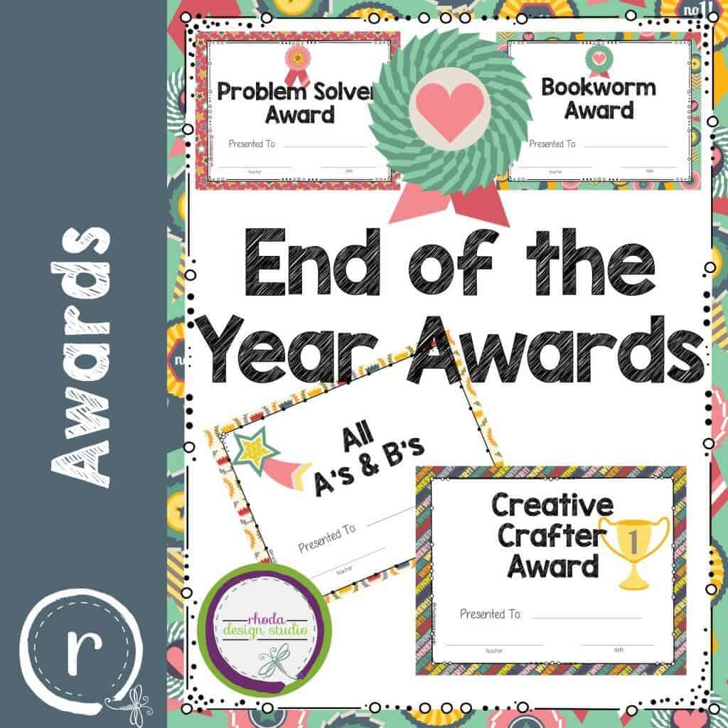 End of the year awards and certificates. Editable and printable for quick and easy use.