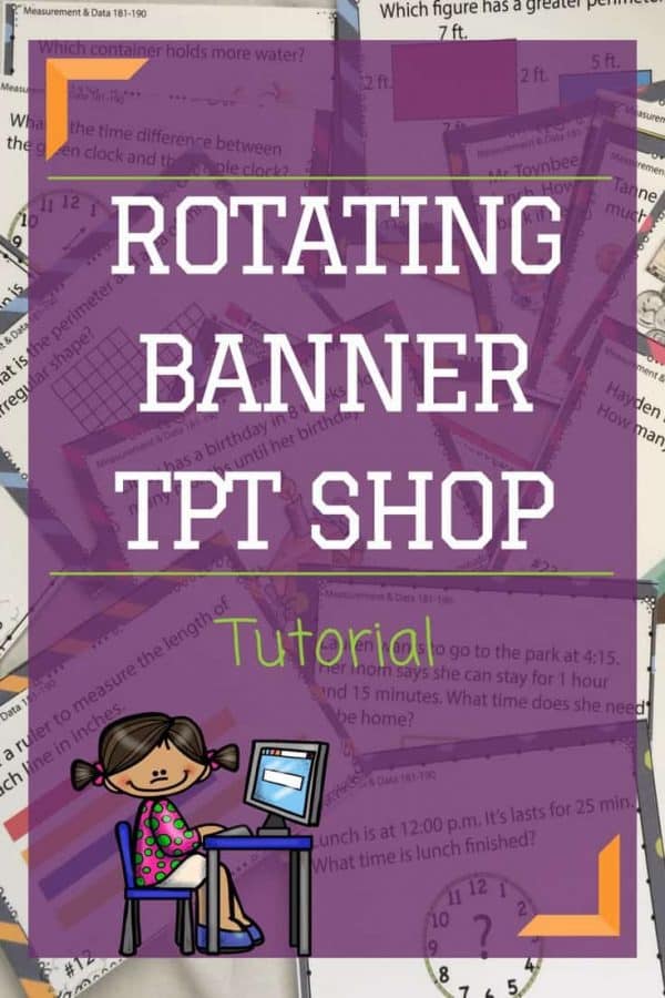 Creating a rotating banner on Teachers Pay Teachers. Video Tutorial and PDF. Rhoda Design Studio