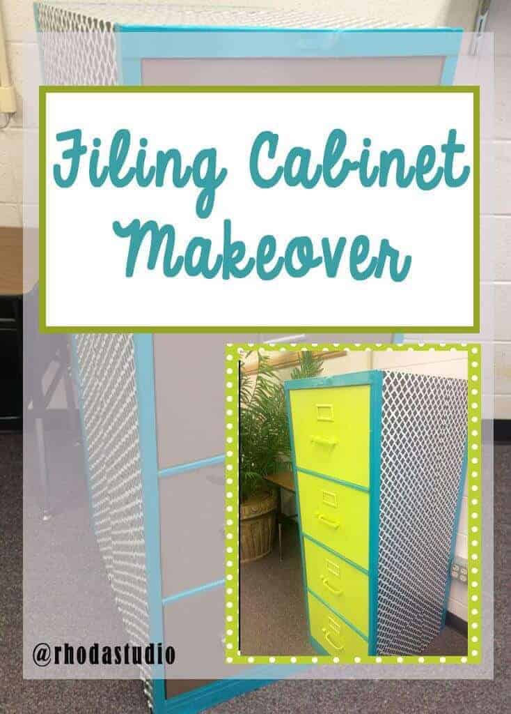 Change a nasty looking filing cabinet into something cute. Contact paper, duct tape, and spray paint for a great filing cabinet makeover. Rhoda Design Studio