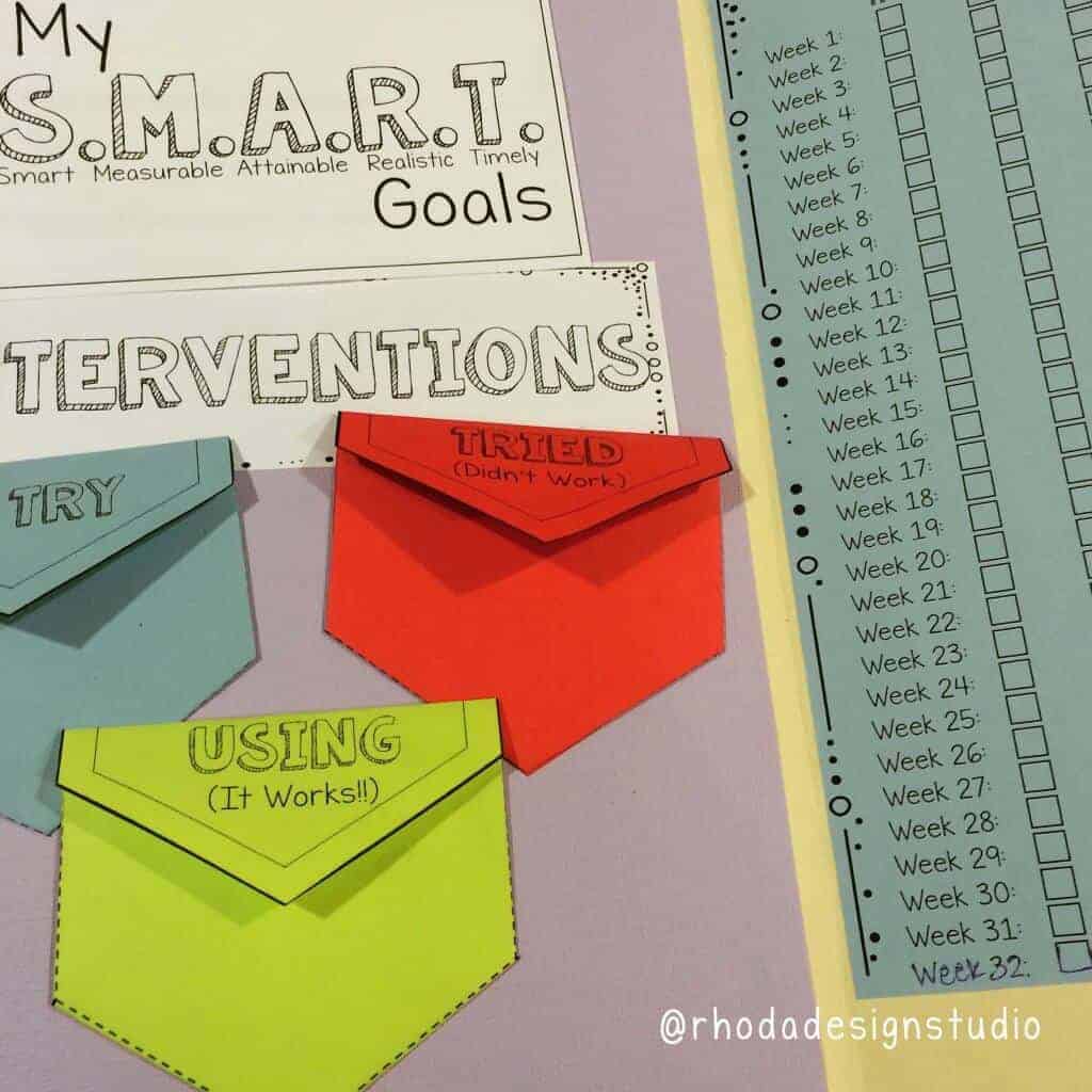 My Goals Lapbook by Rhoda Design Studio. Tracking MAPs test goals and Lexile reading levels.