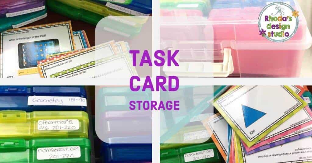 How do you organize task cards in your classroom?