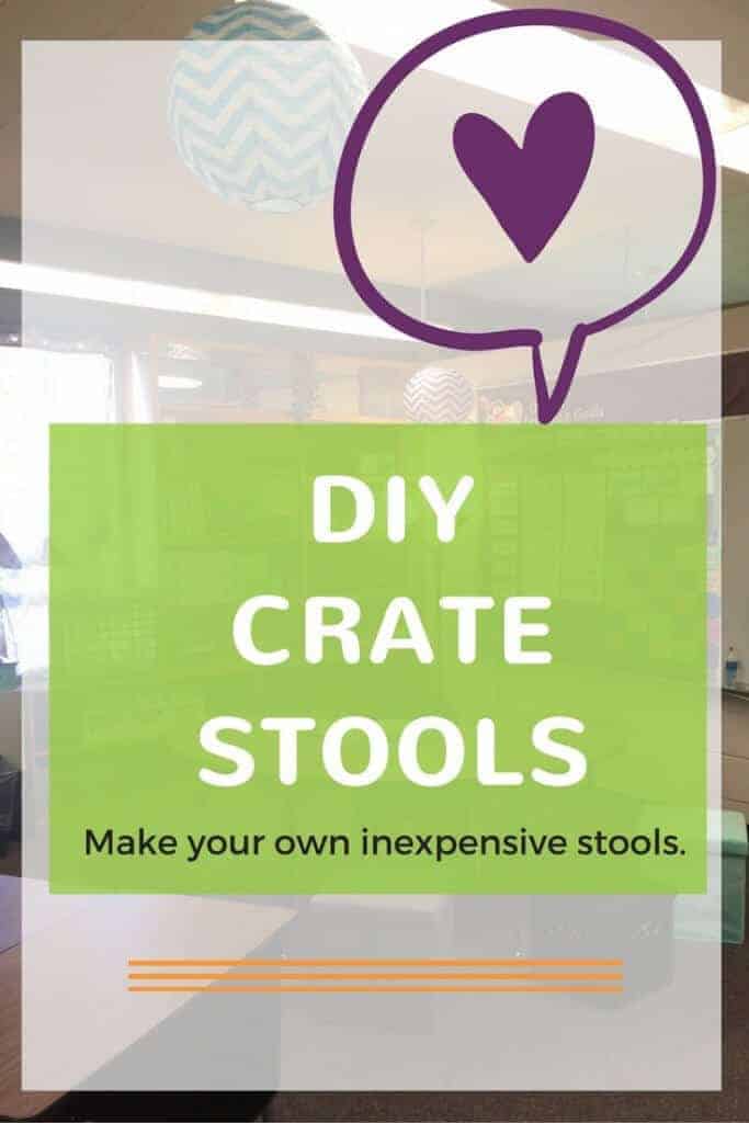 A DIY tutorial on how to make crate stools out of dairy crates. Use in your classroom, dorm room, or kids play room. Rhoda Design Studio