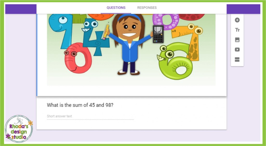 Use any image for a visual question or to dress up your quiz. Google Forms in the classroom is a great way for teachers to save time in an elementary classroom. 