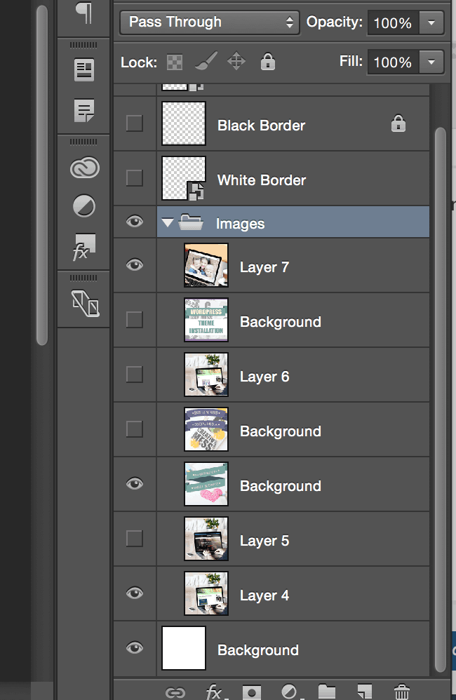 File organization in Photoshop for Instagram and Photoshop Images