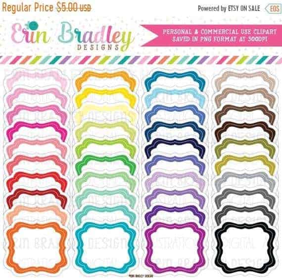 A list of 9 fabulous clipart sellers on Etsy to purchase artwork from if you are a TPT seller.