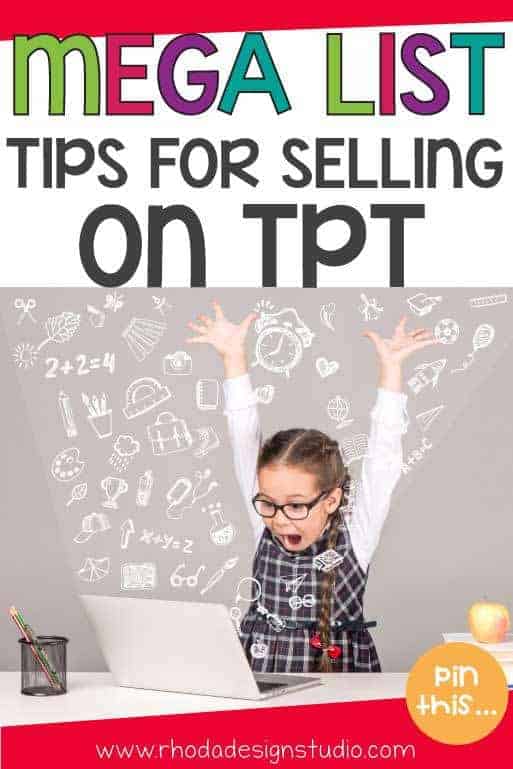 A Mega list of tips and resources that will help you learn how to sell on Teachers Pay Teachers. A HUGE round-up of tips and tricks to learn how to sell on TPT.