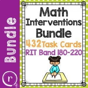 Math interventions bundle for RIT Bands 180-220. K-5 Math Teaching Resources.