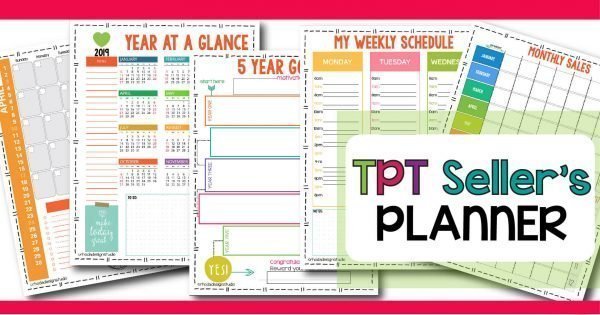 A planner for Teachers Pay Teachers sellers. Keep track of your side-hustle with this TPT Seller's Planner.
