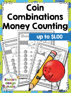 Coin Combinations up to $1.00 Free Worksheets and Activity