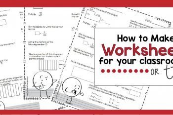 Learn to make you own worksheets for your classroom or to sell on TPT.