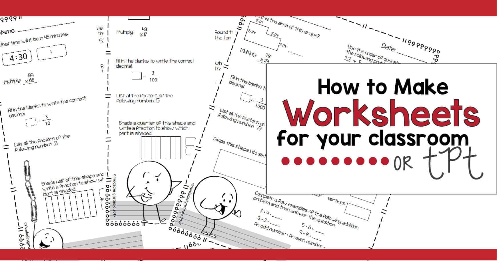 How to Make Rigorous Math Worksheets: Printables for Your Classroom