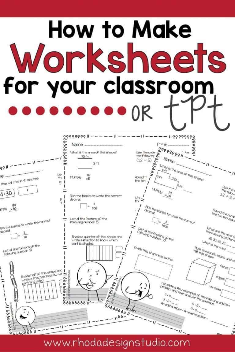 Learn to make math worksheets for your classroom. Worksheet printables can be used to increase engagement, test higher level thinking by finding mistakes, or used for a SCOOT that involves movement. There are many ways to make your own worksheets. Follow this step-by-step tutorial.