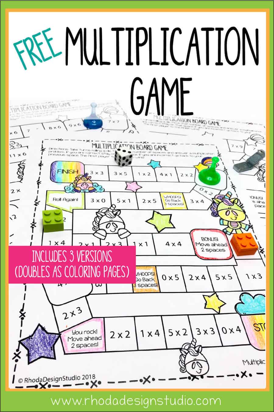 Easy to Use Free Multiplication Game Printables