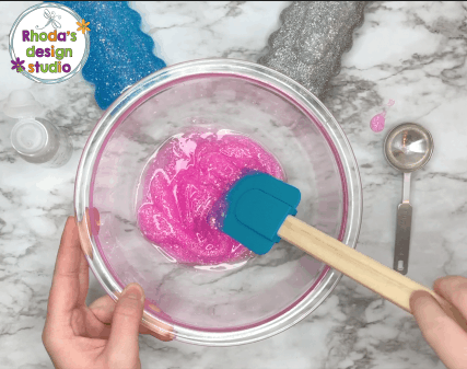 Make glitter slime or unicorn slime with 3 ingredients and these easy to follow directions.