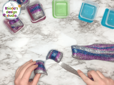 Make glitter slime or unicorn slime with 3 ingredients and these easy to follow directions.