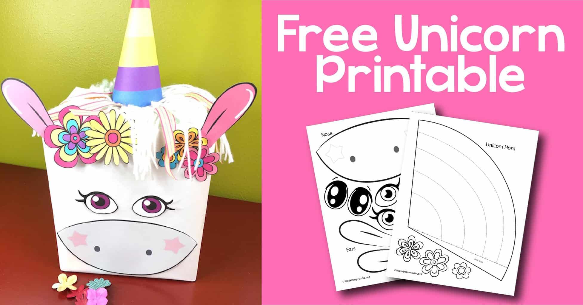 Printable Unicorn Valentine Box