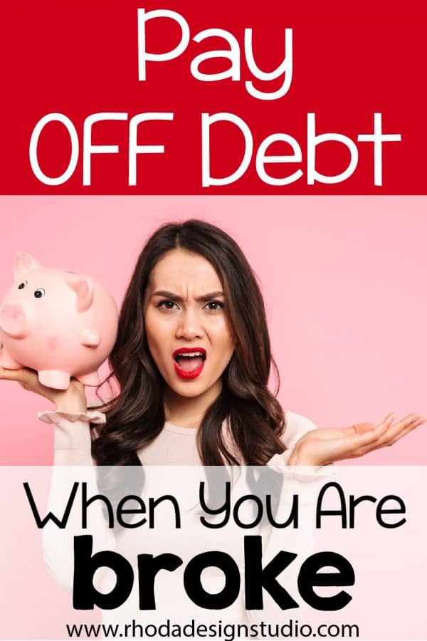 Want to pay off debt but have no money? Here are my best tips for how to pay down your debt and finally become debt free, even if you live paycheck to paycheck and don't have any money to spare each month.