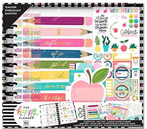 A teacher planner is a number one on a list of teacher supplies.