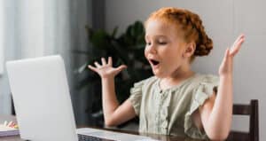distance learning on a laptop