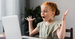 distance learning on a laptop