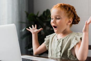 distance learning on a laptop
