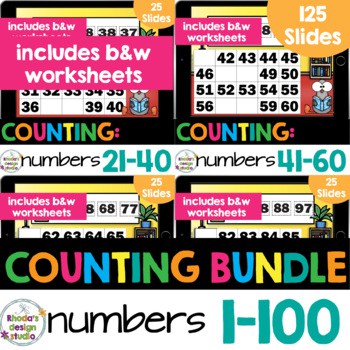 number charts for numbers 1-100