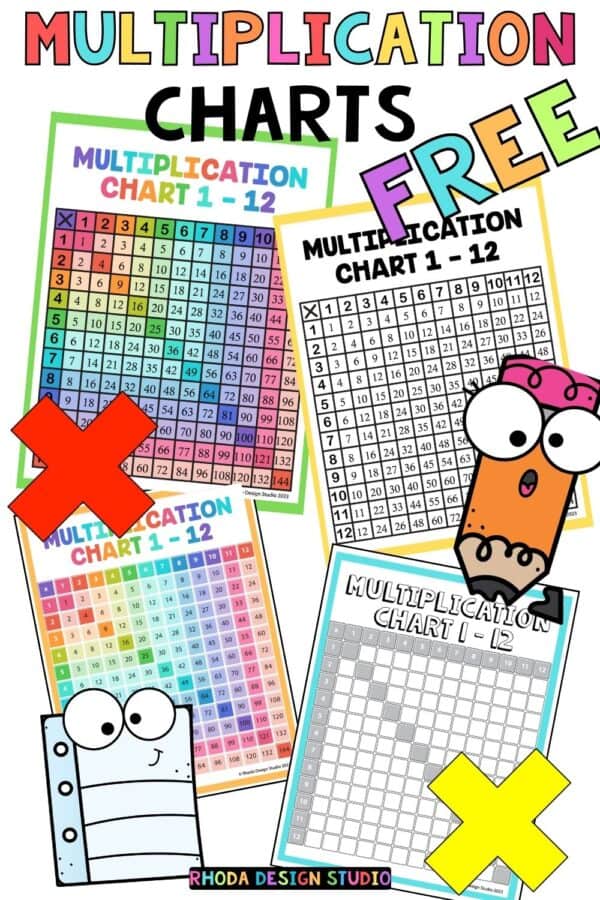 Free printable multiplication chart perfect for practicing times tables. These fill in the blank times table grids are a great way to master multiplication tables.