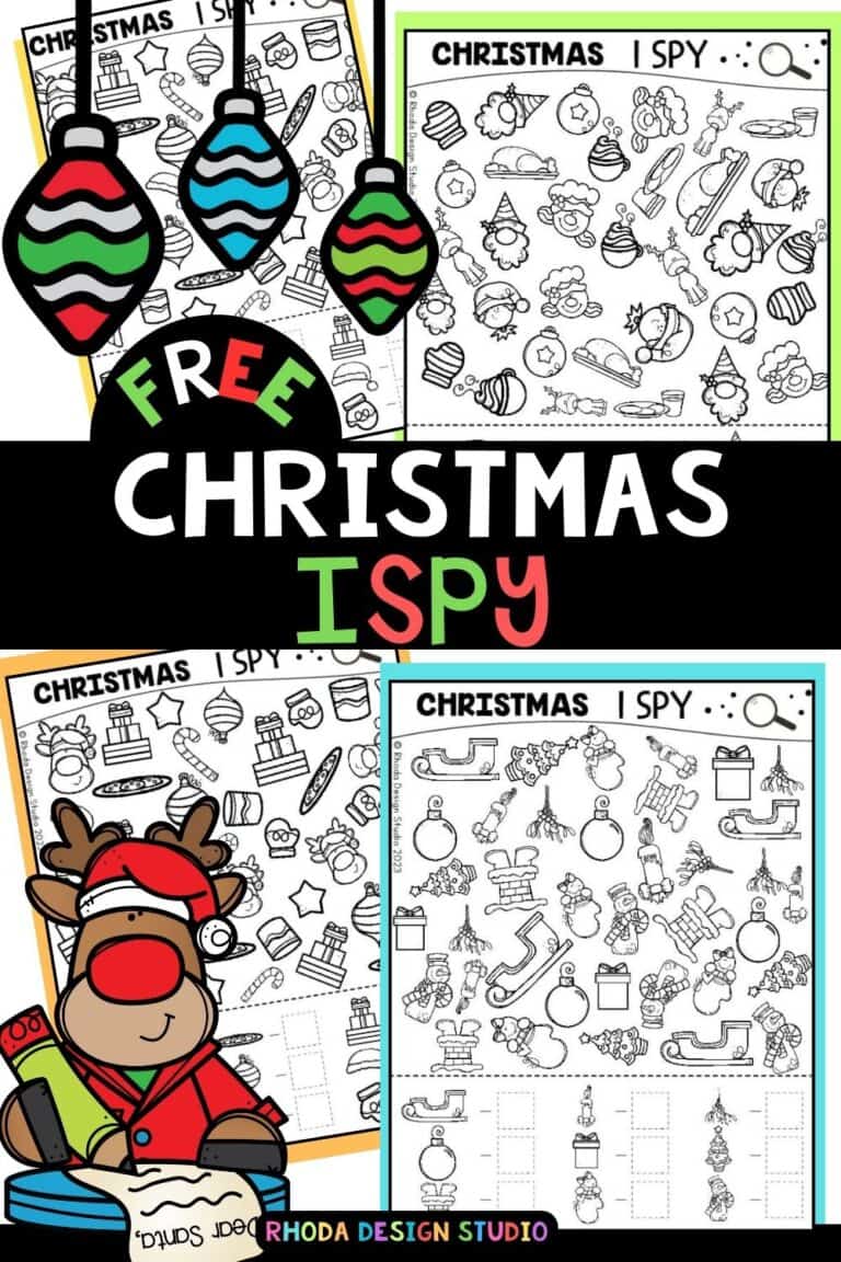 Free Christmas ISpy Printables and Worksheets