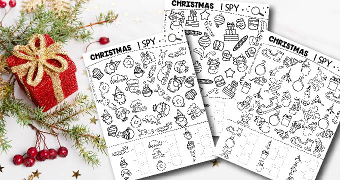 Free Christmas ISpy Printables and Worksheets