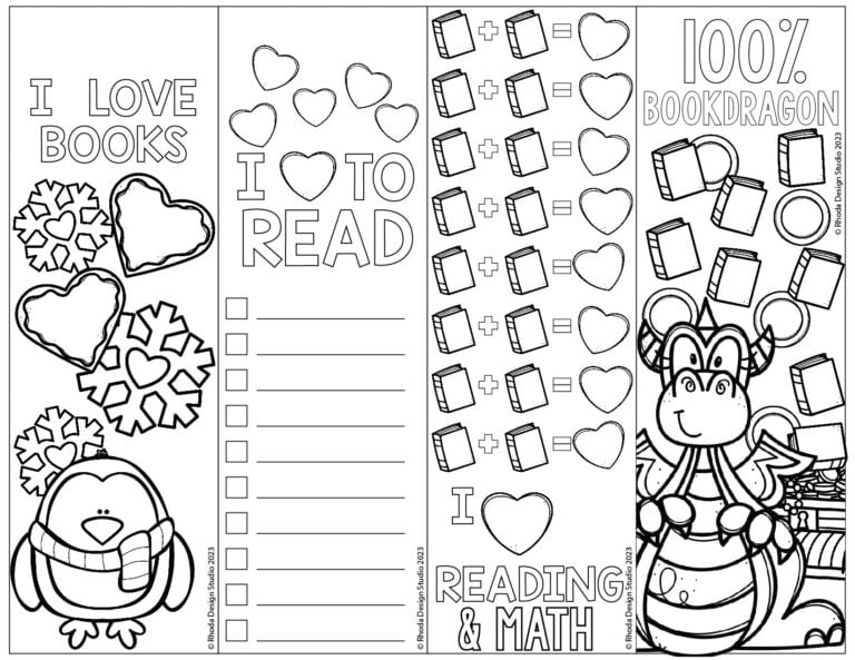 12 Free Valentine s Day Bookmark Printables