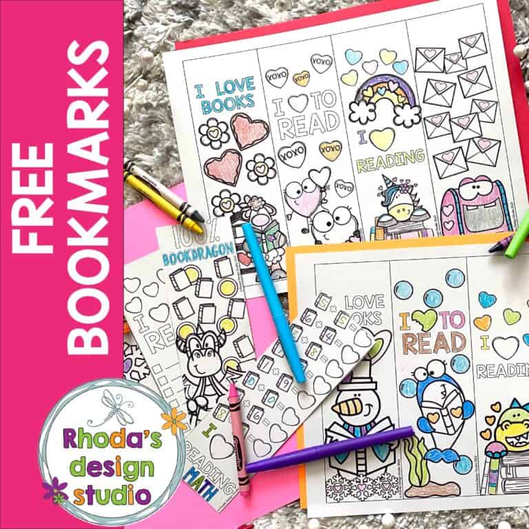 12 Free Valentine’s Day Bookmark Printables