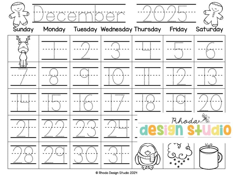 Free Traceable Calendar Pages: Months of the Year Worksheets
