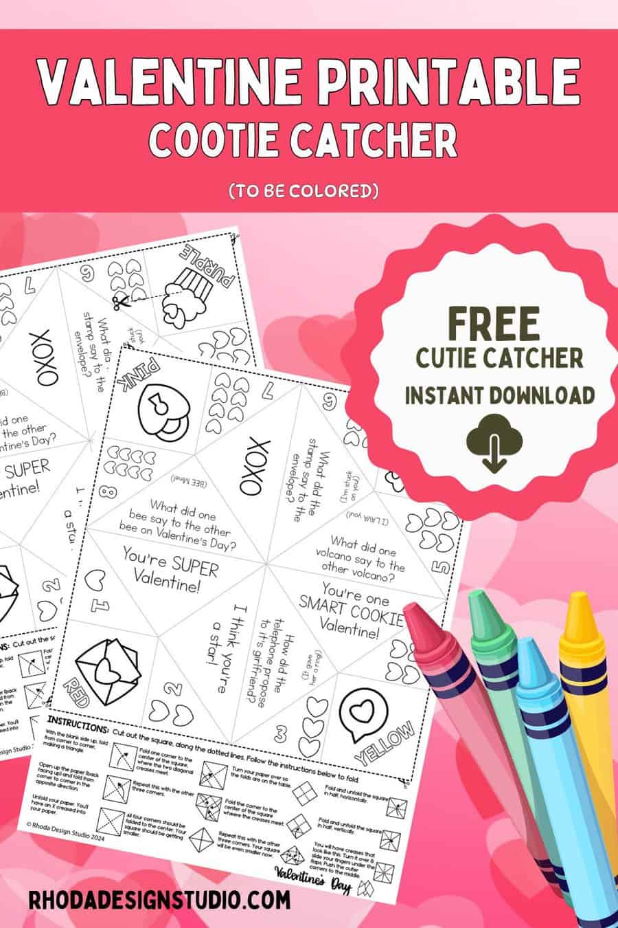 28 Sweet Sayings & Jokes and a Free Valentines Day Cootie Catcher