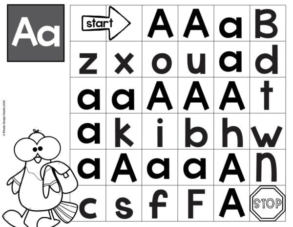 Alphabet_Maze_worksheet-Letter-A