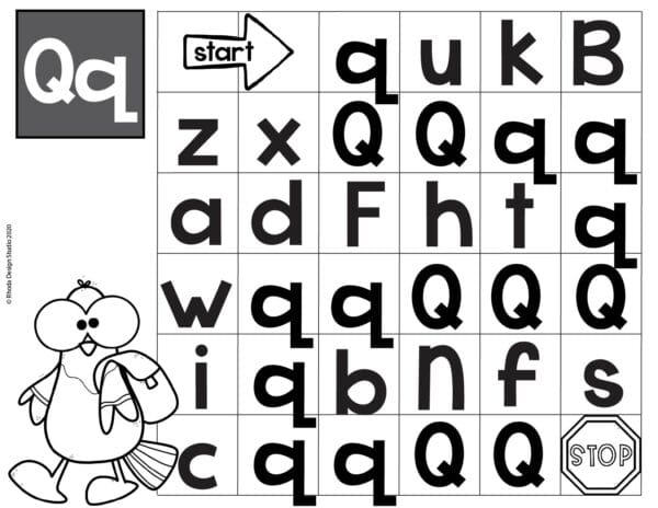 Alphabet_Maze_worksheet_Letter-Q