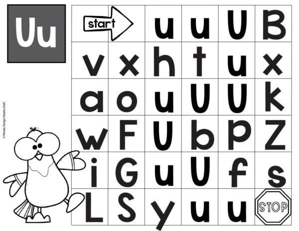 Alphabet_Maze_worksheet_Letter-U