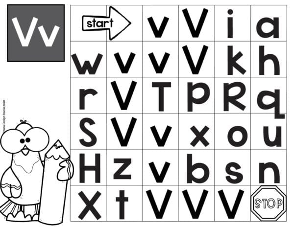 Alphabet_Maze_worksheet_Letter-V