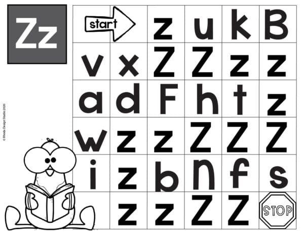 Alphabet_Maze_worksheet_Letter-Z