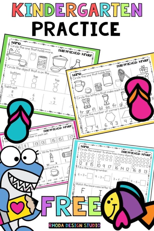 These summer learning activities for kindergarten will help prevent the summer slide! Check out this post fun summer activities that your students can work on during the summer to keep their skills sharp. Be sure to grab the free summer worksheet packet in this post!
