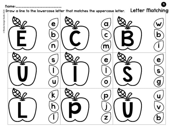 apple-letter_matching_worksheet-4