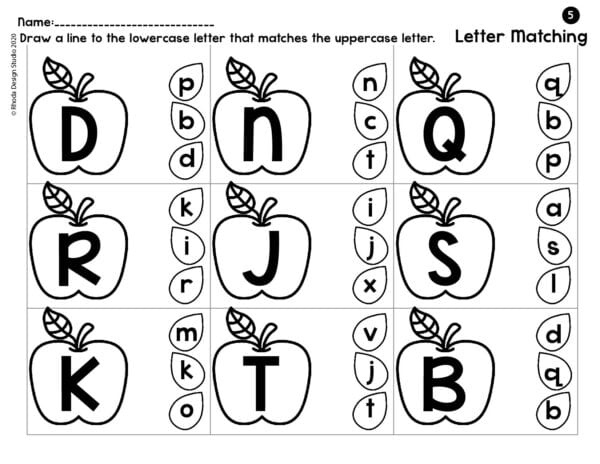 apple-letter_matching_worksheet-5