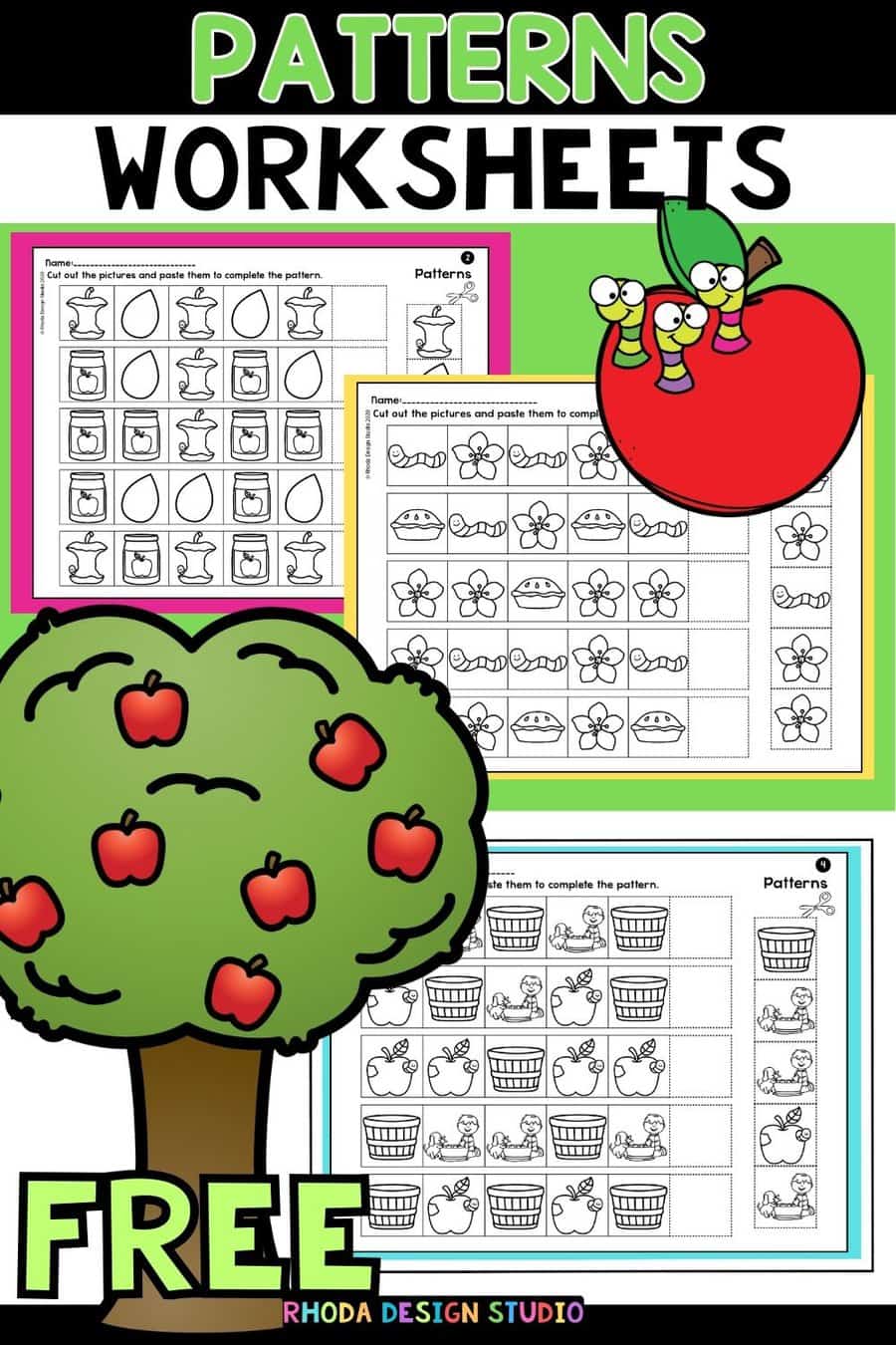 The Perfect Blend of Fun and Learning: Free Apple Themed Pattern Worksheets