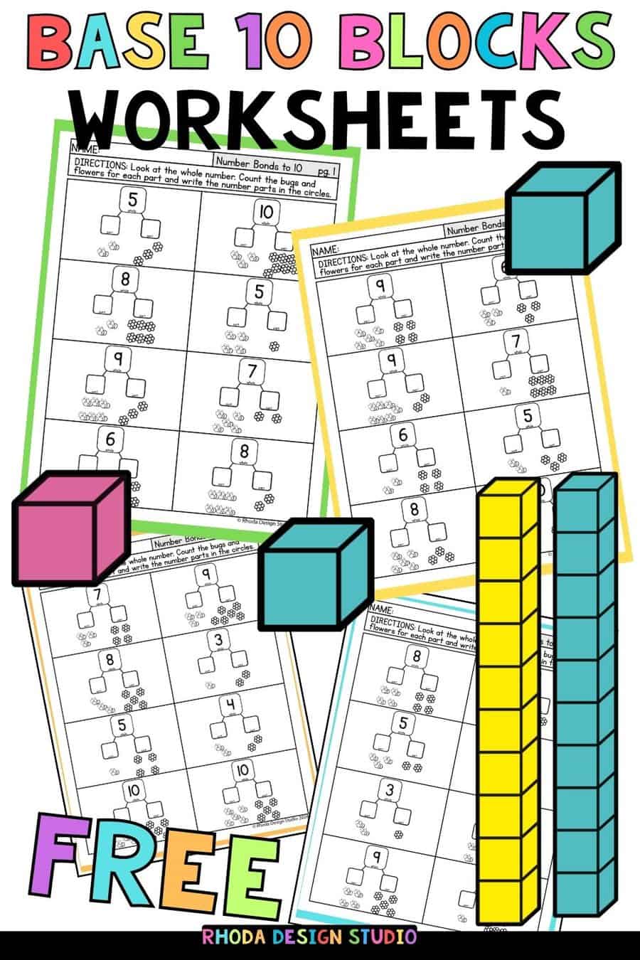 Counting with Base 10 Blocks: Free Worksheets