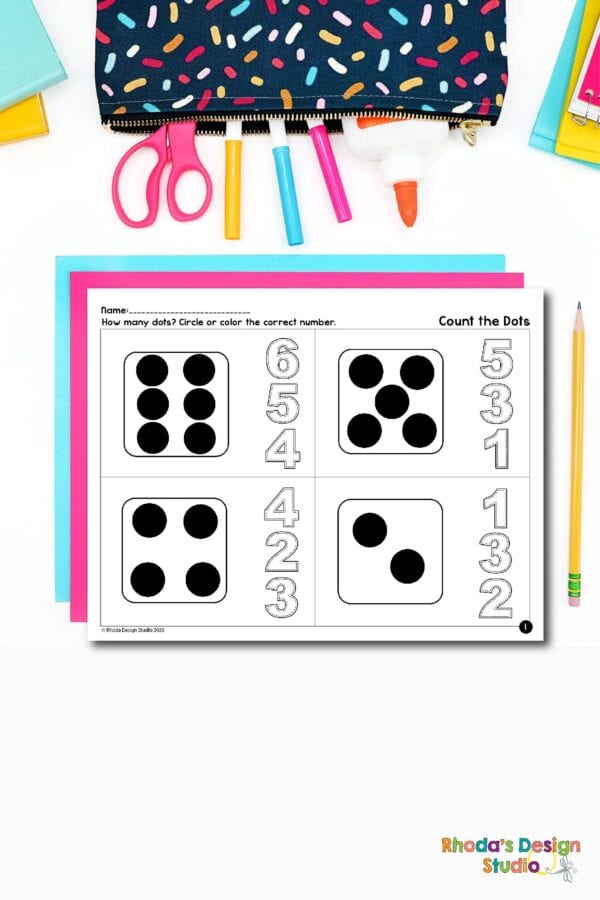 count-the-dots-one-to-one-correspondence