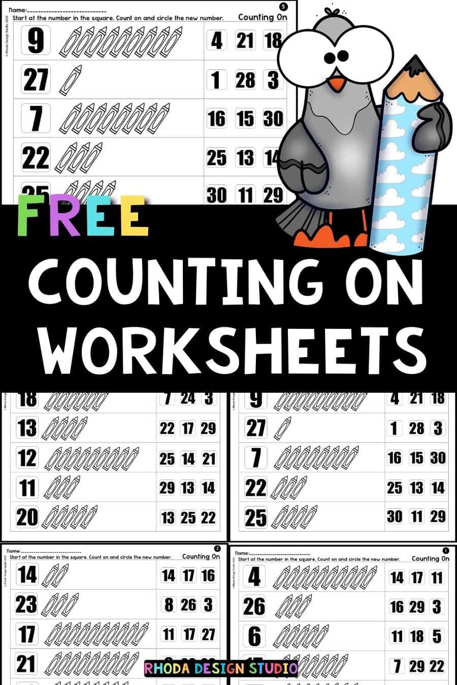 Free September Kindergarten Math: Counting on to 30 Worksheets