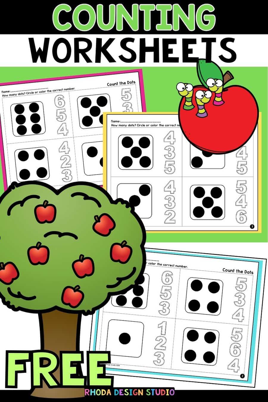 Boost Early Math Skills with These One to One Correspondence Free Worksheets