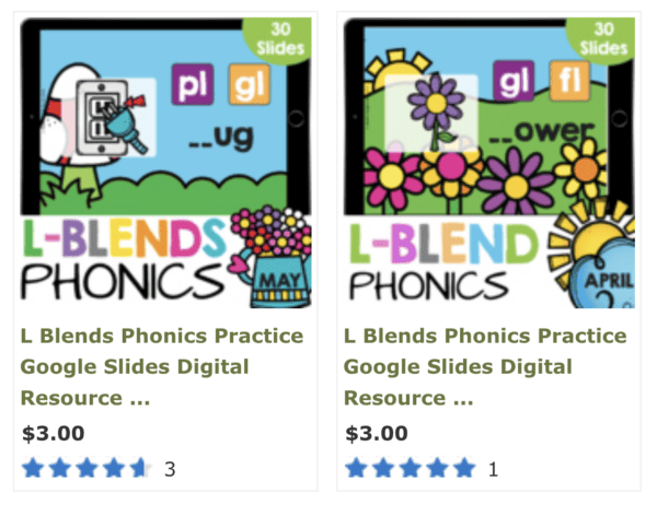 l-blends interactive google tpt lessons